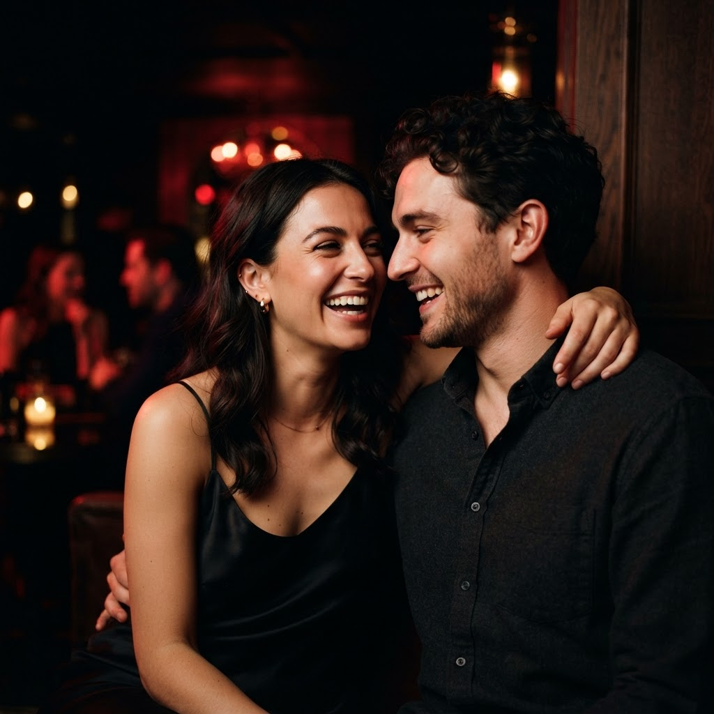 Casal feliz que se conheceu no Vínculo Ideal